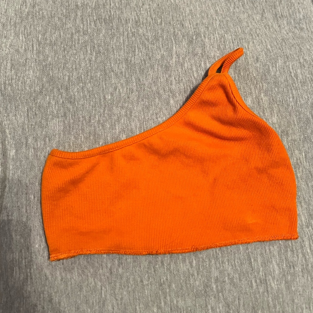 White Fox One Strap Crop Top